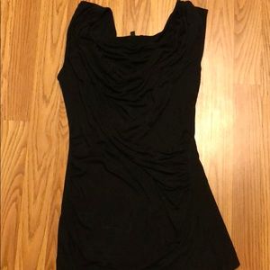 Cowl neck black top